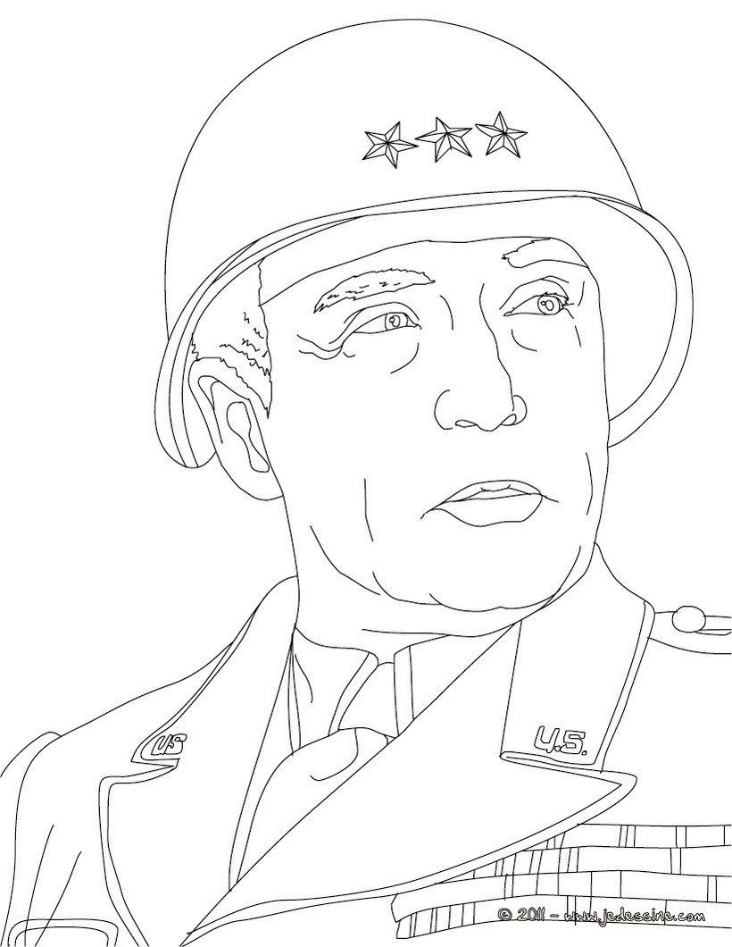 Coloriage du Général GEORGE PATTON
