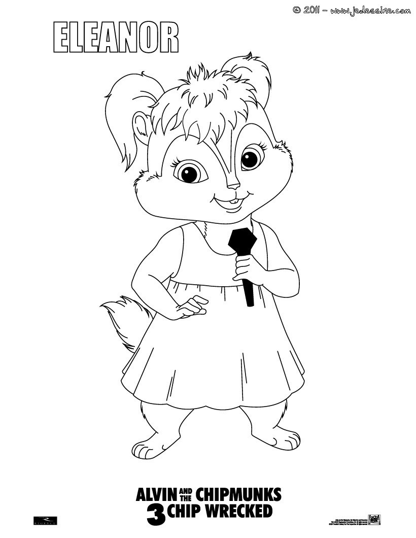 Coloriage D Alvin Et Les Chipmunks 3 A Imprimer