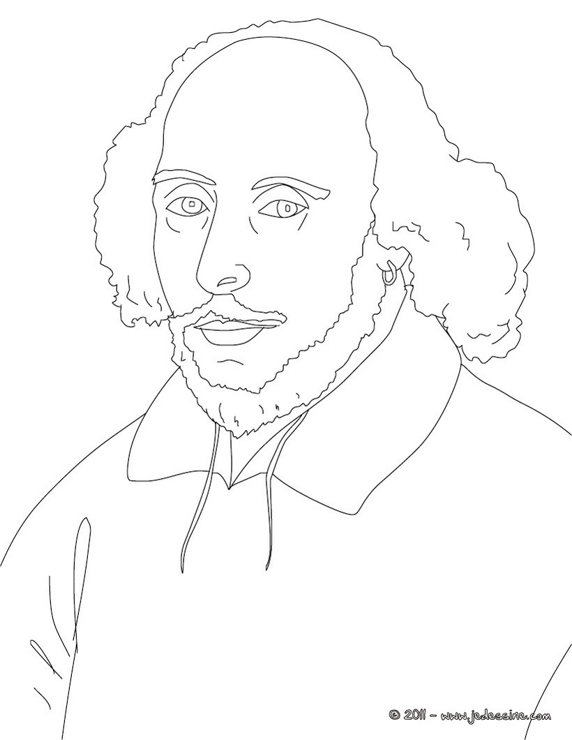 Coloriage de WILLIAM SHAKESPEARE 