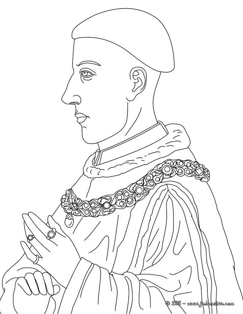 coloriage du roi henri v