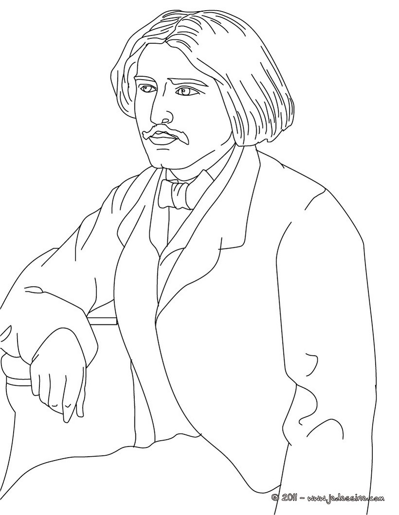 Coloriage ALPHONSE DAUDET