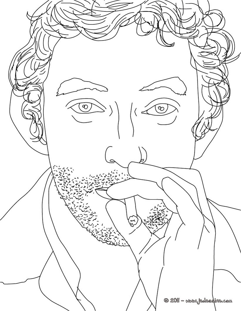 Coloriage SERGE GAINSBOURG