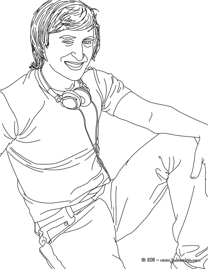 Coloriage DAVID GUETTA