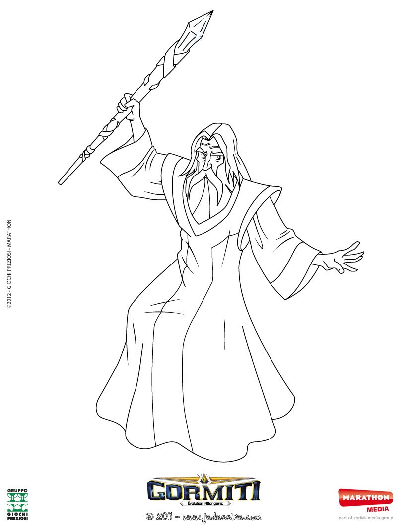Coloriage du vieux Sage