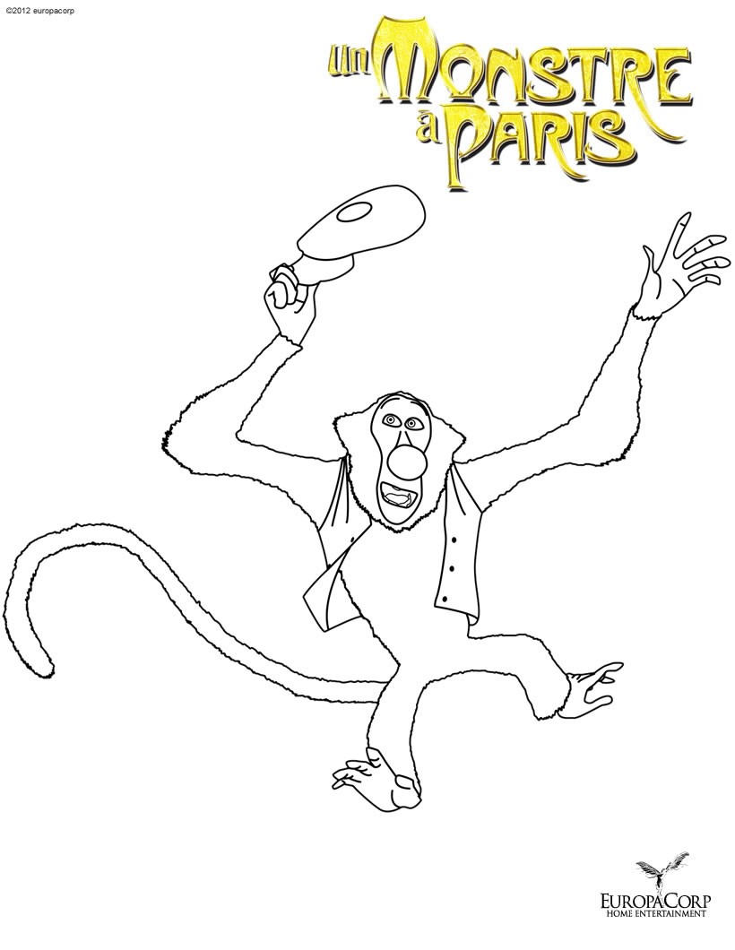 Coloriage du singe CHARLES