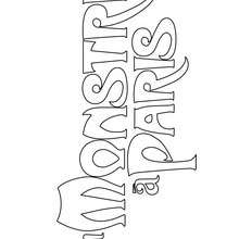 Coloriage du logo d'UN MONSTRE A PARIS - Coloriage - Coloriage PERSONNAGE FILM - Coloriage UN MONSTRE À PARIS