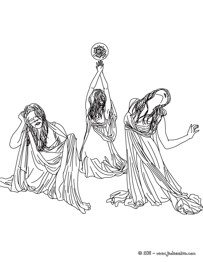 Coloriage LES 3 GREES