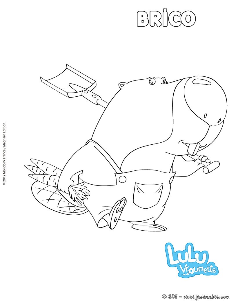Coloriage de BRICO le castor