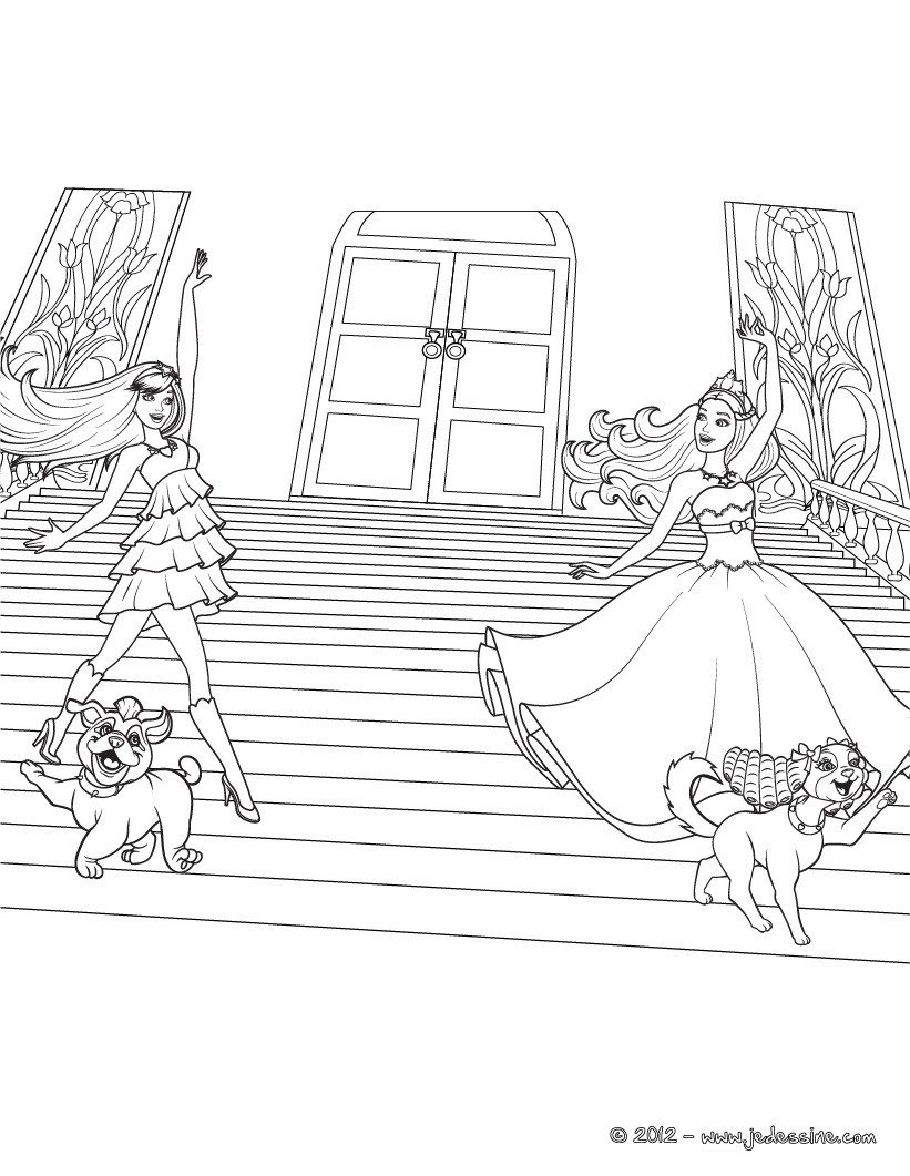 Coloriage Barbie Princesse Et La Popstar