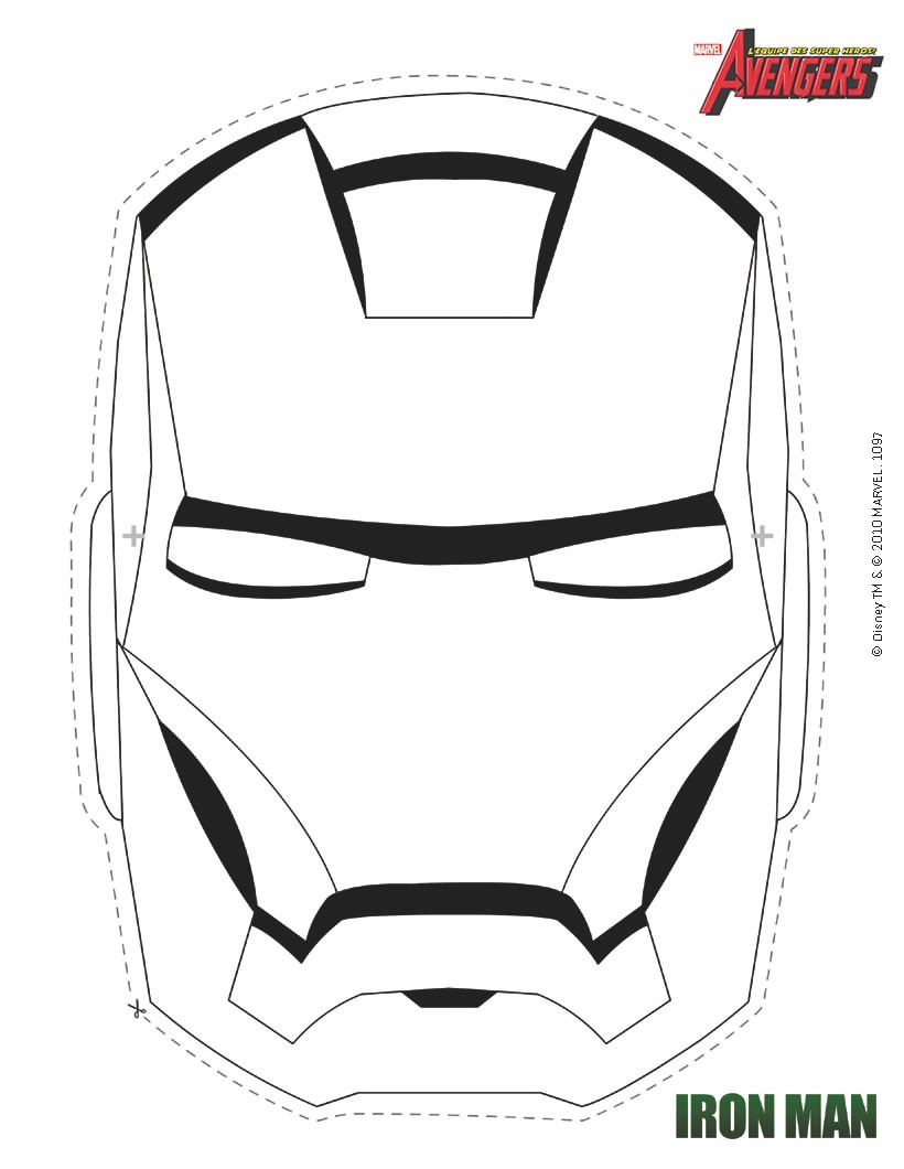 Masque d Iron Man   colorier