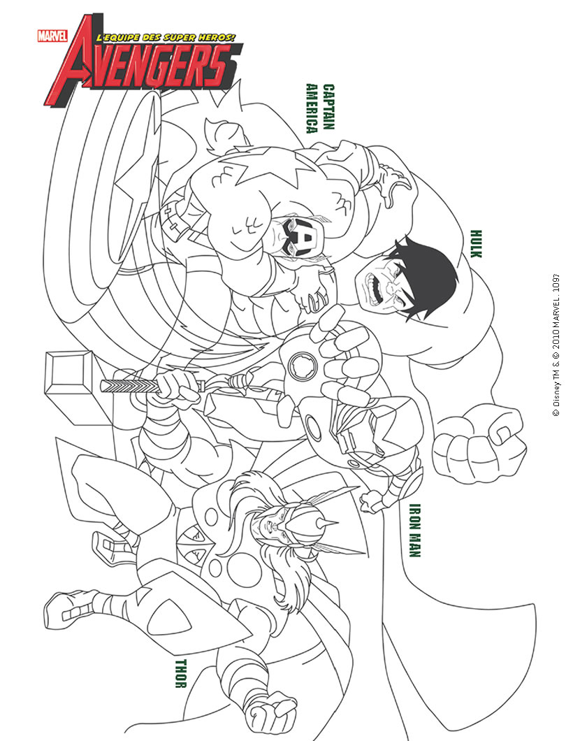 Les AVENGERS coloriage gratuit