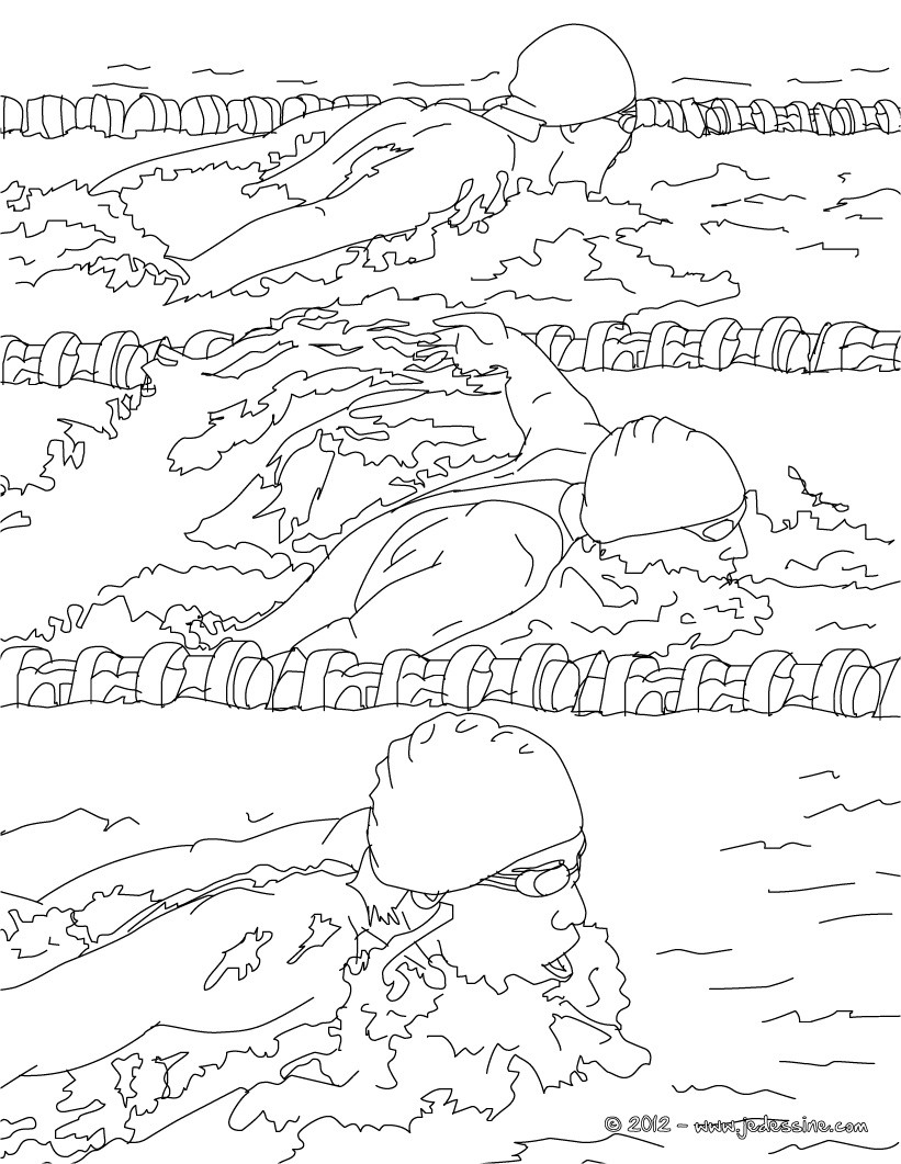 Coloriages coloriage course du 100m nage papillon fr hellokids Coloriage COURSE du 100M NAGE PAPILLON