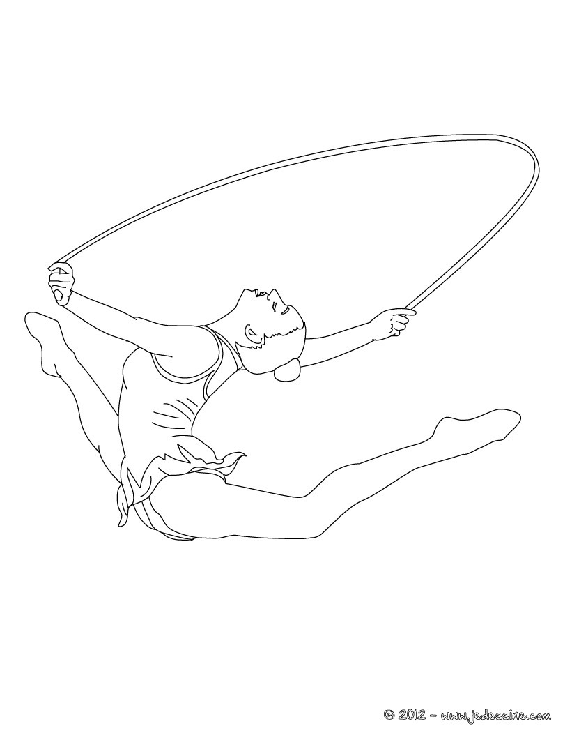 Coloriage de GYMNASTIQUE RYTHMIQUE ET SPORTIVE