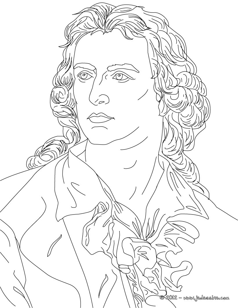 Coloriage du poªte allemand JOHANN CHRISTOPH FRIEDERICH VON SCHILLER