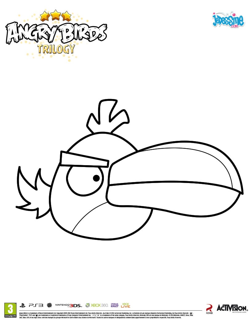 L oiseau boomerang de Angry Birds Coloriage Coloriage ANGRY BIRDS