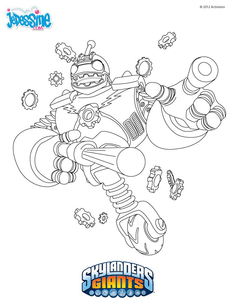 Coloriage SKYLANDERS GIANTS Coloriage FRIGHT RIDER - coloriage skylanders giants