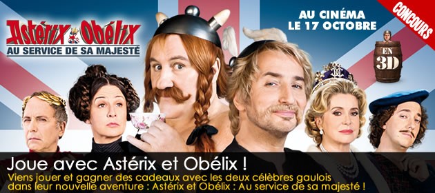 Gagne des cadeaux avec Astérix et Obélix : au service de sa Majesté !