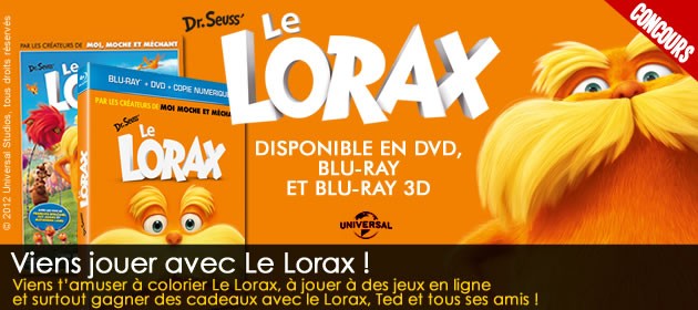 Joue avec Le Lorax et tente de gagner des DVD et Blu-ray !
