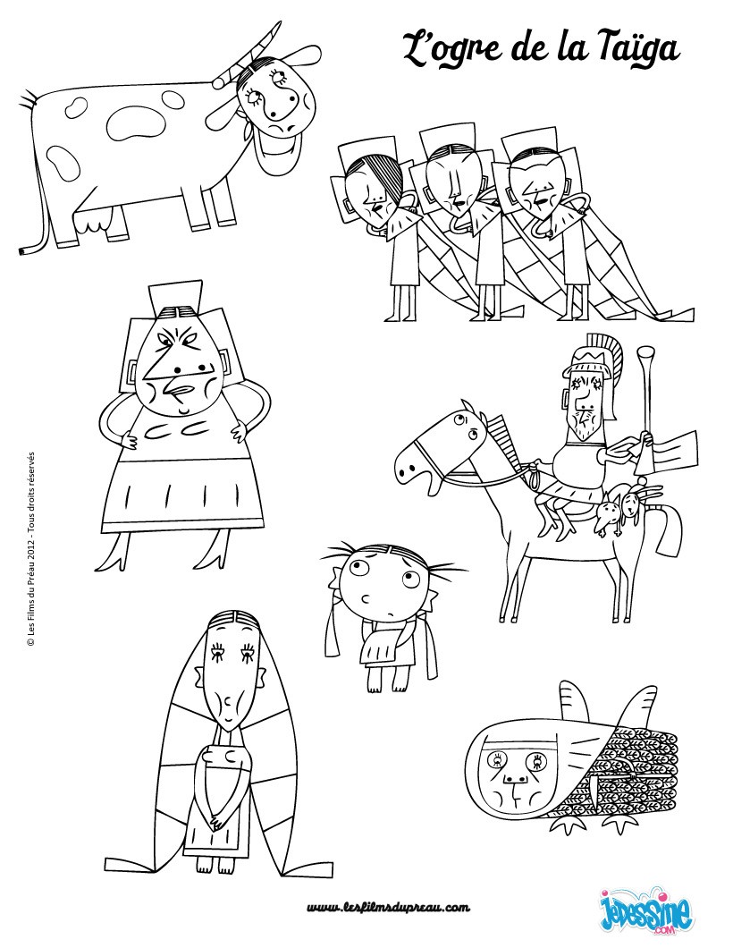 ogre de la taiga a colorier