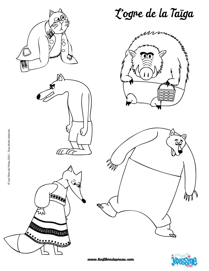coloriage ogre de la taiga