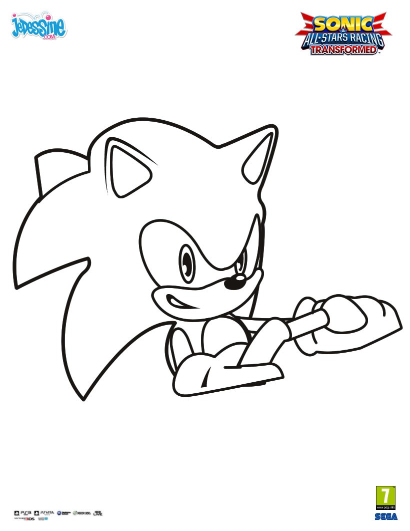 coloriage en ligne sonic