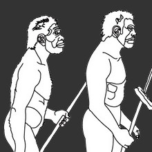 Coloriage HOMMES PREHISTORIQUES - Coloriage