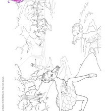 Coloriage Barbie danse