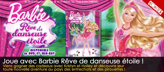 Joue avec Barbie et gagne le DVD de Barbie Rêve de Danseuse Etoile !