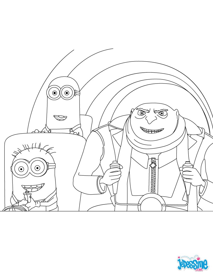 amazing coloriage minions with colorier dessin