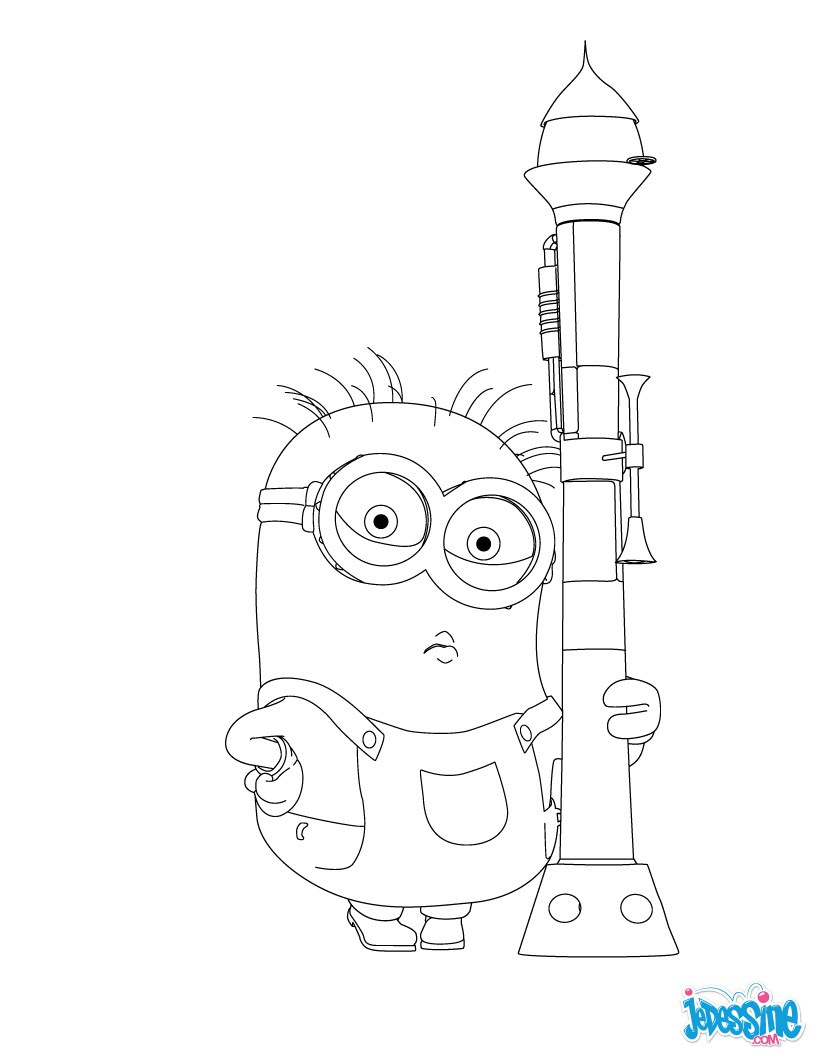 Coloriage gratuit d un MINION