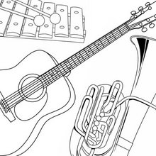 Coloriage INSTRUMENTS DE MUSIQUE - Coloriage GRATUIT - Coloriage