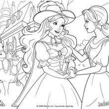 Coloriage Barbie Et Les 3 Mousquetaires