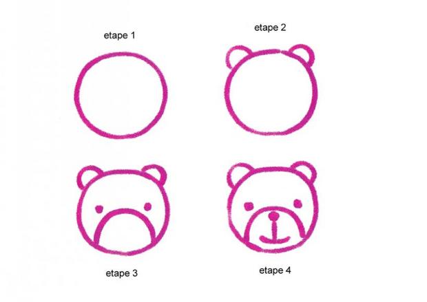 Leçon de dessin : Une tête d'ourson