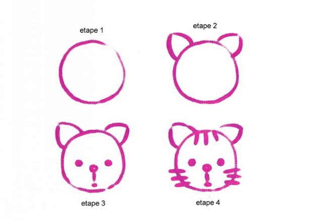 Leçon de dessin : Une tête de chat