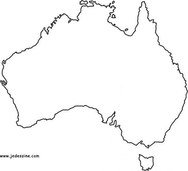 Coloriage de l'Australie