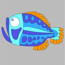 Egalement dans Coloriage POISSON AVRIL