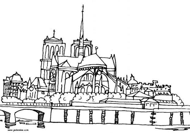 Notre Dame De Paris Coloriage