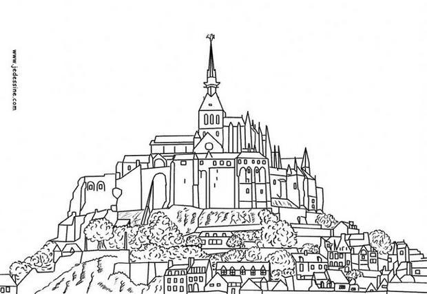 Coloriage du Mont St Michel
