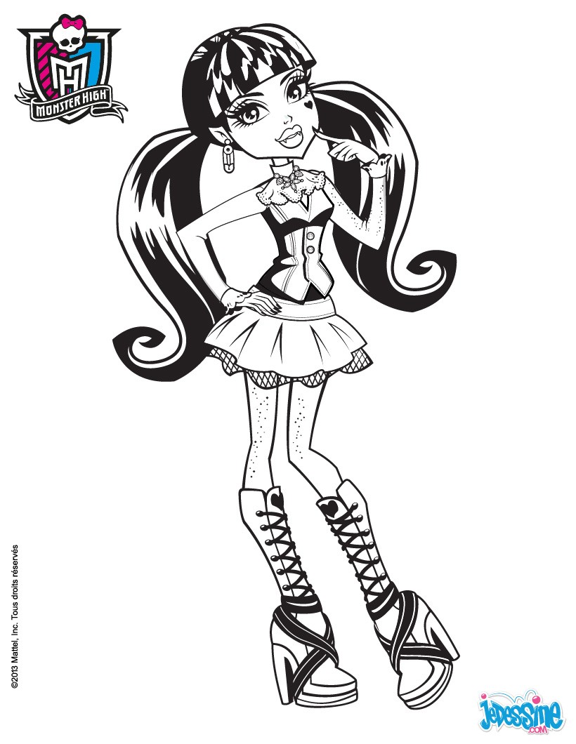 Coloriage la belle Draculaura