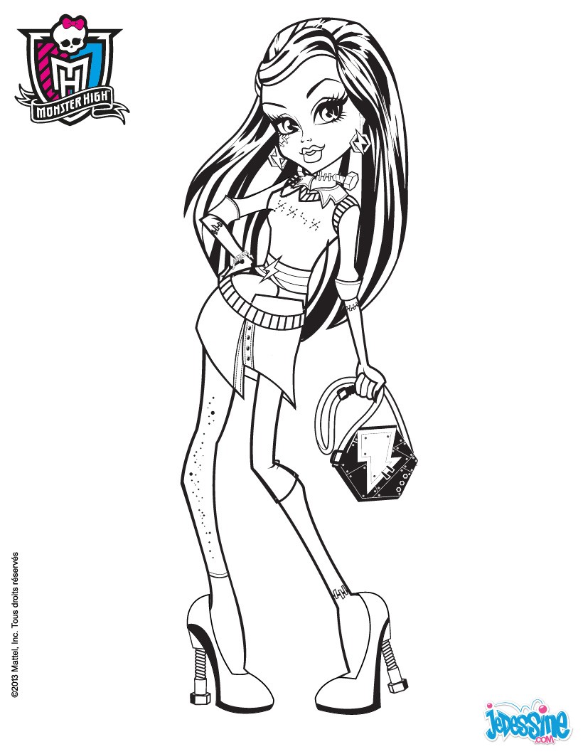 Ghoulia Yelps Frankie Stein   colorier