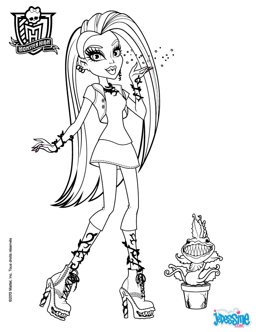 Coloriage gratuit MONSTER HIGH Jedessine  - coloriage monster hight