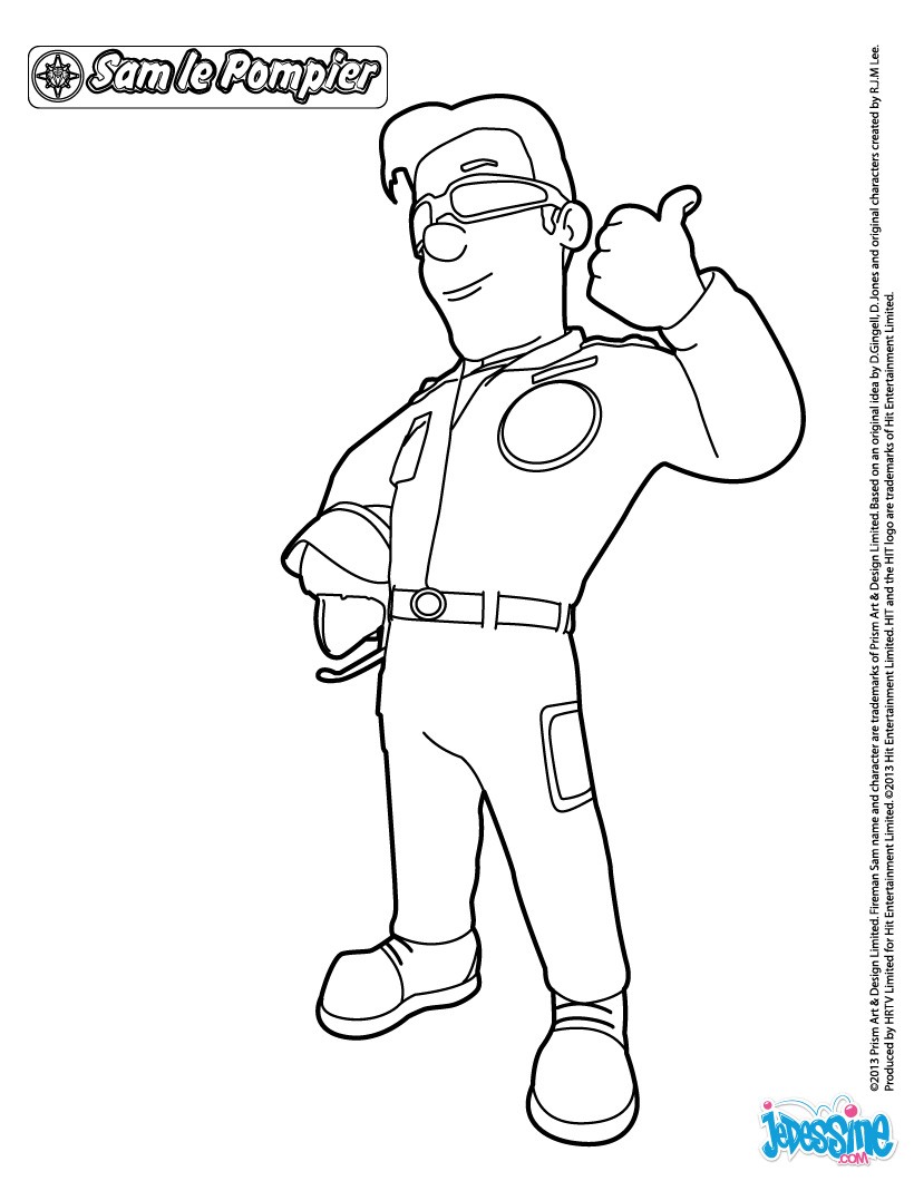 Jeux De Sam Le Pompier Coloriage