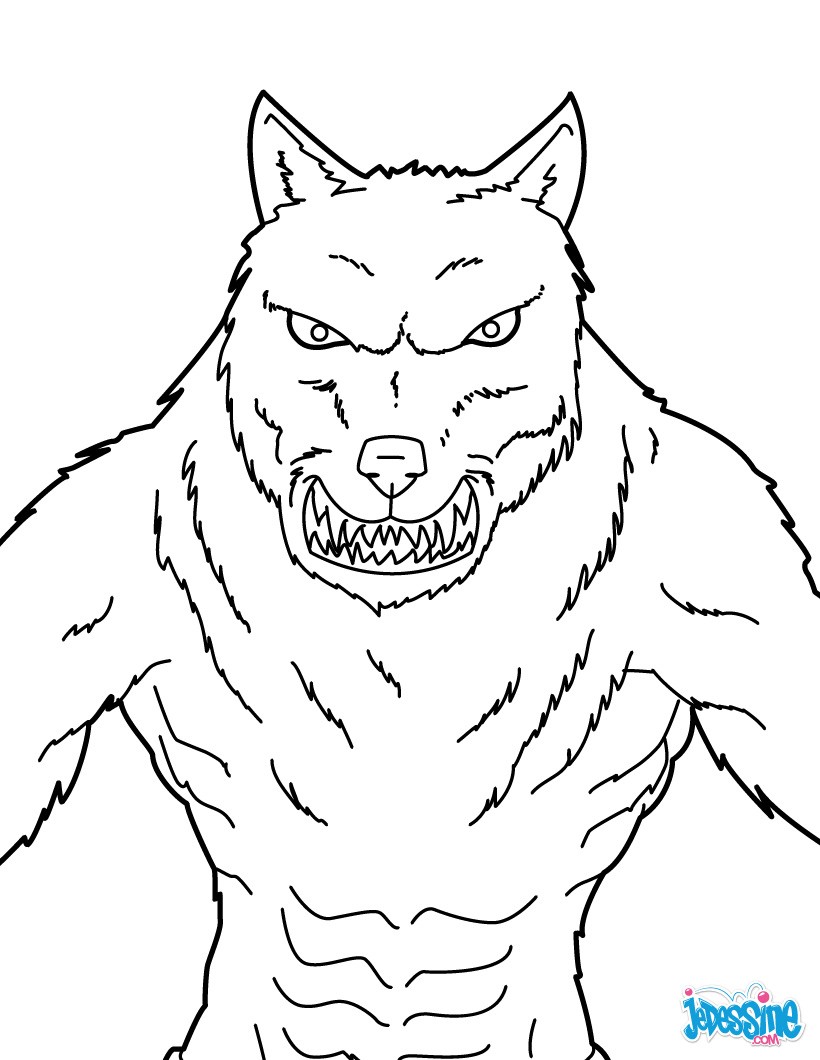 Coloriage204 coloriage de loup garou