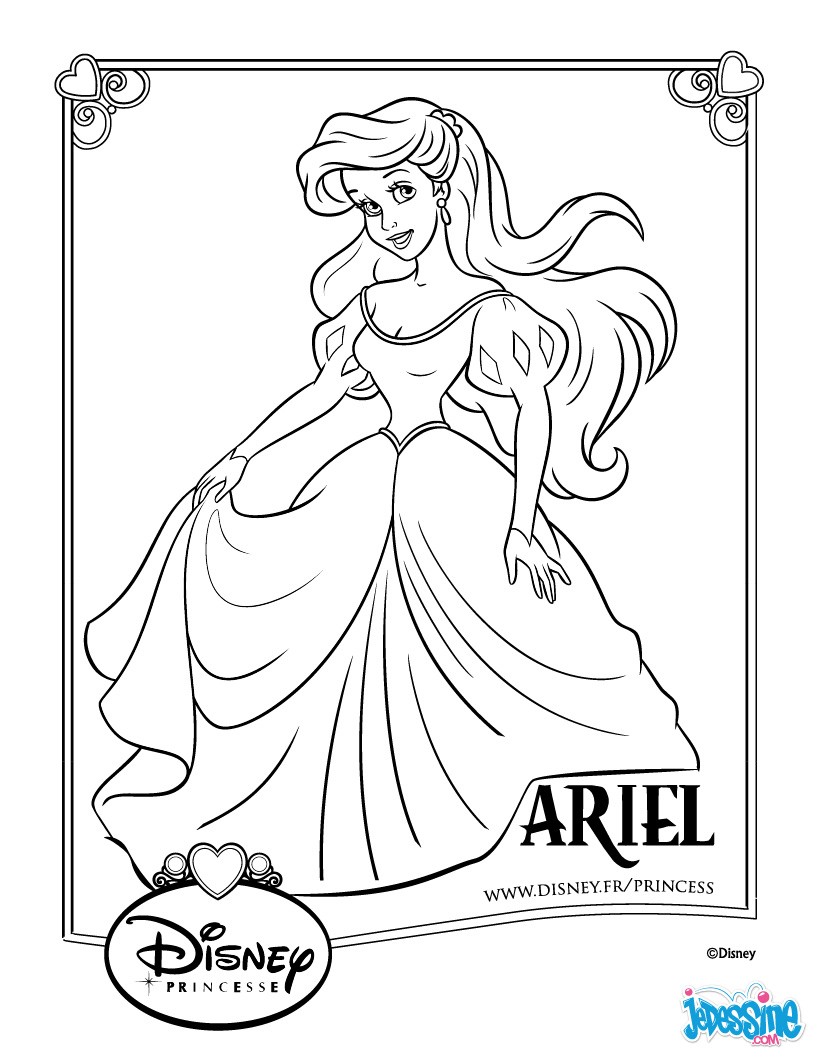 Ariel La Petite Sirene Coloriage A Imprimer