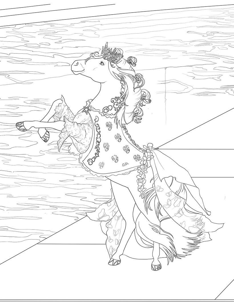 adult coloring pages horses