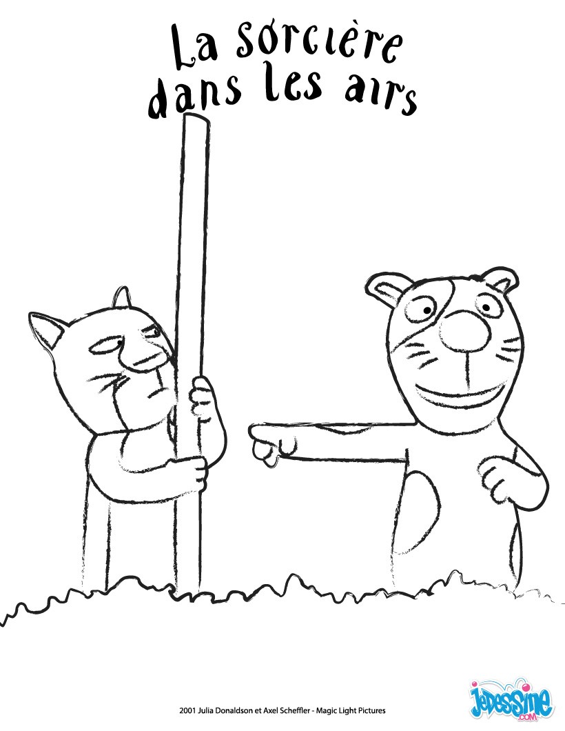 Coloriages le chat et le chien fr hellokids Coloriage Le chat et le chien