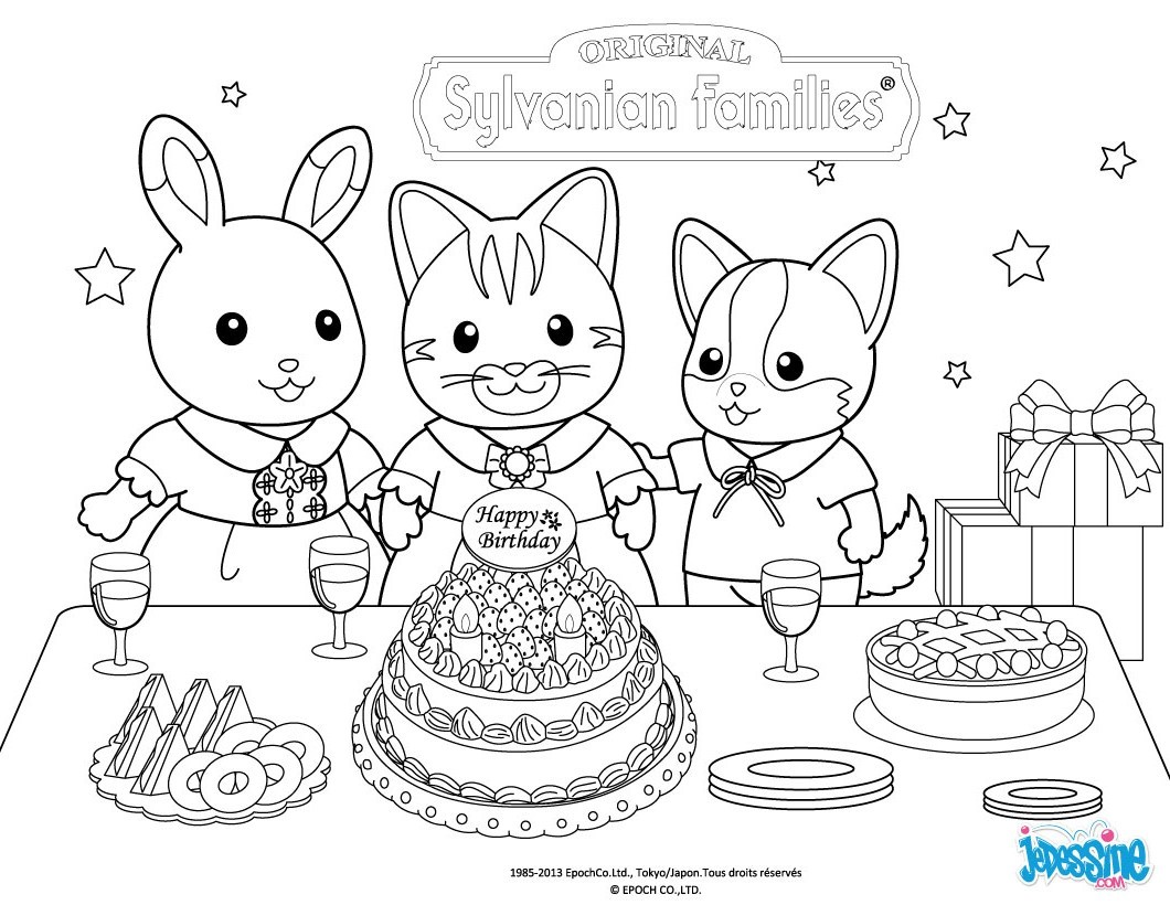 Coloriages joyeux anniversaire !  fr.hellokids.com