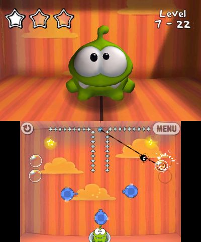 La célèbre application Cut The Rope arrive sur Nintendo 3DS !