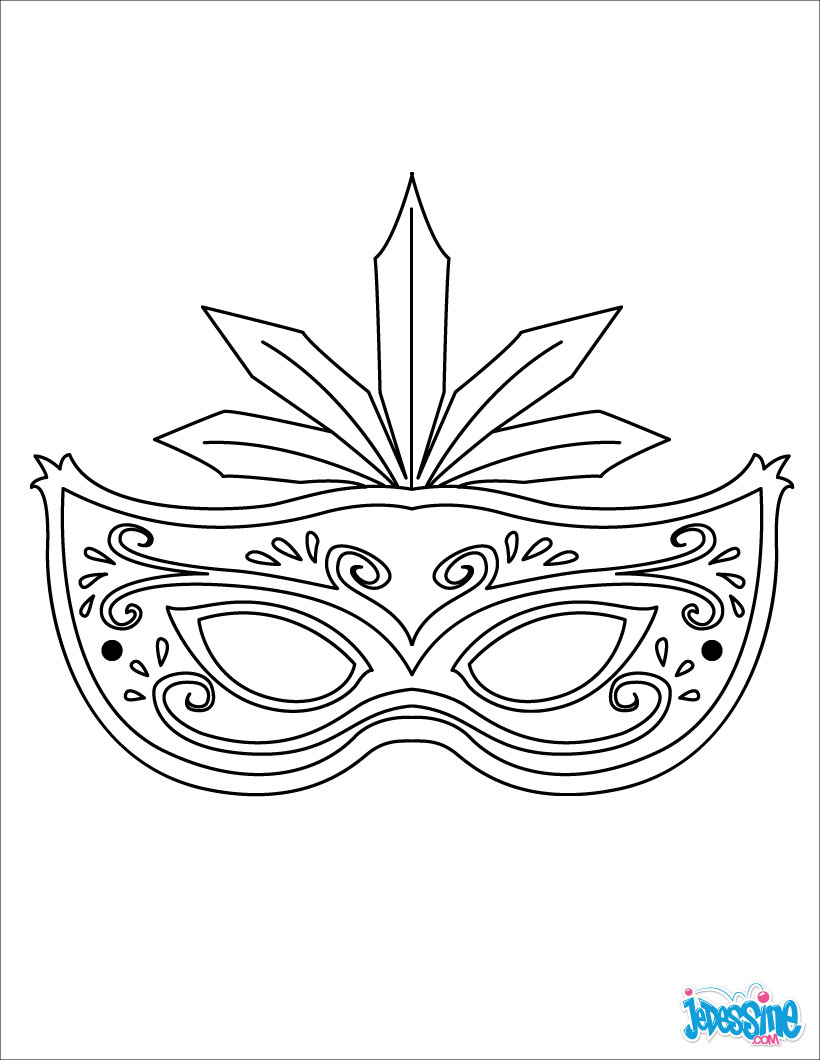 Coloriage De Masque De Carnaval