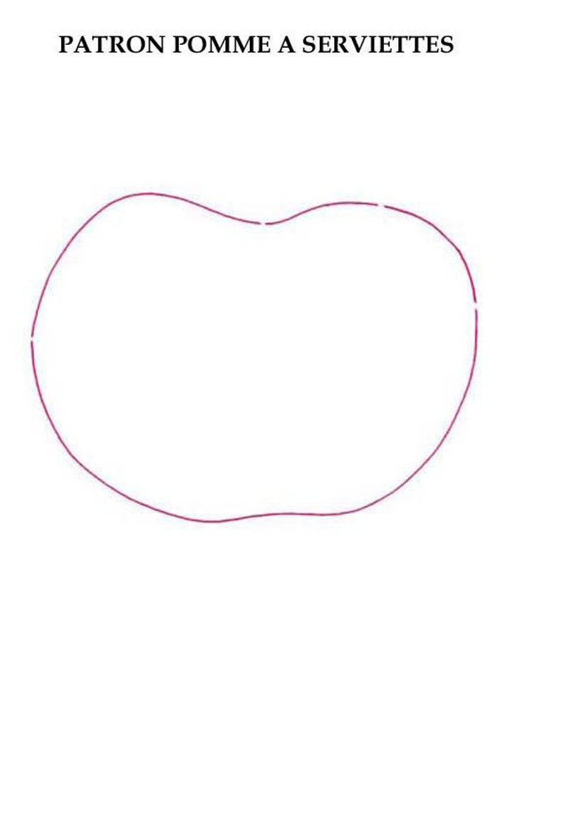 Patron pour La pomme à serviettes